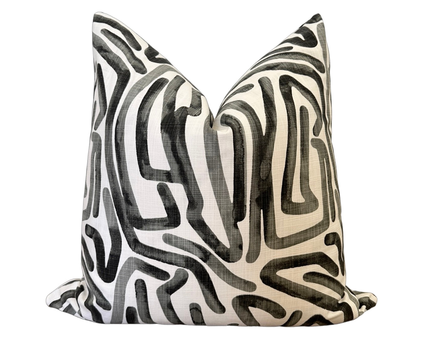 Labyrinth Pillow Cover - Black