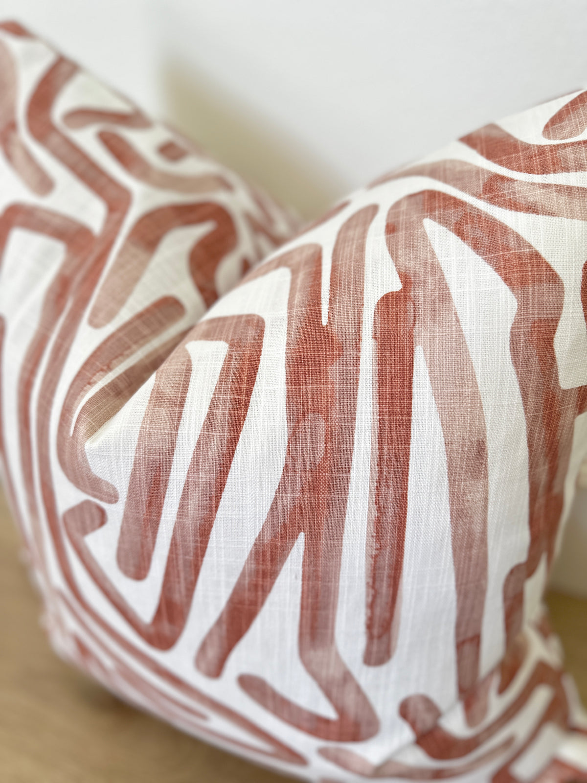 Labyrinth Pillow Cover - Salmon