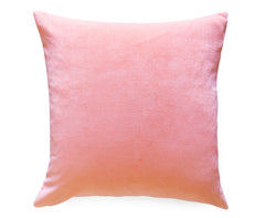 Cotton Velvet Pillow Cover - Peach